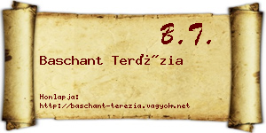 Baschant Terézia névjegykártya